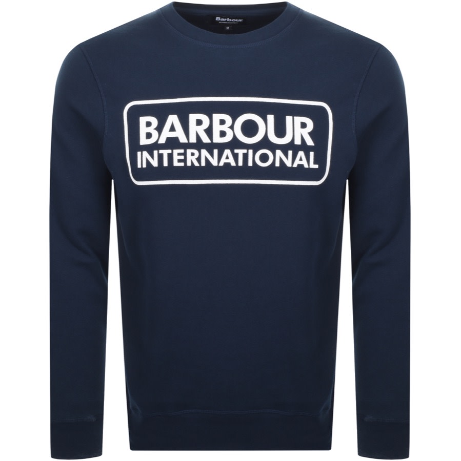 Alternative Image for ProductBarbour International Crew Neck Sweatshirt Navy1